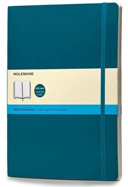 Блокнот Moleskine CLASSIC SOFT, пунктир, бирюзовый