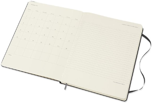 Еженедельник Moleskine PRO VERTICAL XL 190х250мм 264стр. черный