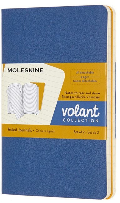 Блокнот Moleskine VOLANT Pocket, линейка, синий, желтый янтарный (2шт) Блокнот Moleskine VOLANT Pocket, линейка, синий, желтый янтарный (2шт)