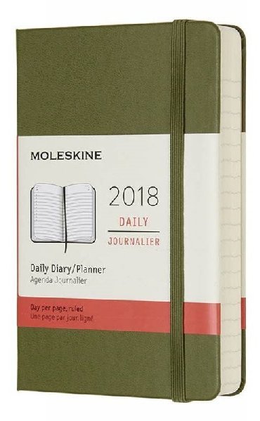 Ежедневник Moleskine CLASSIC DAILY POCKET, зеленый вяз Ежедневник Moleskine CLASSIC DAILY POCKET, зеленый вяз