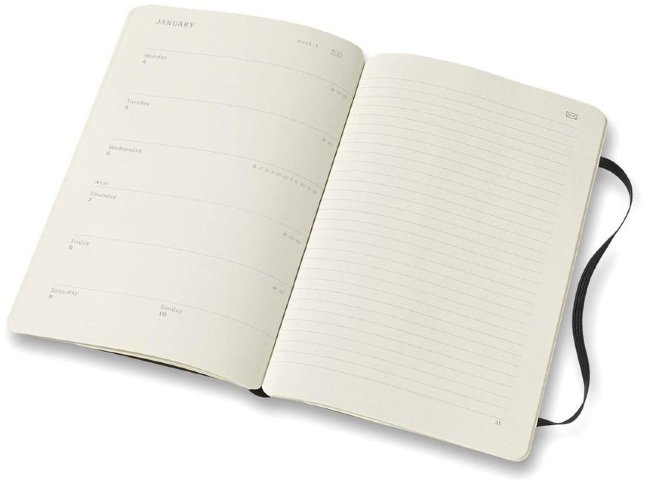 Еженедельник Moleskine PAPER TABLET SMART Large 130х210мм 144стр. черный
