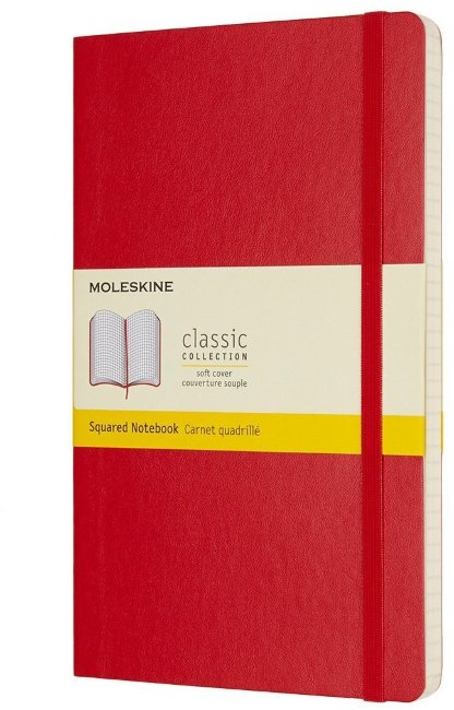 Блокнот Moleskine CLASSIC SOFT, клетка, красный Блокнот Moleskine CLASSIC SOFT, клетка, красный