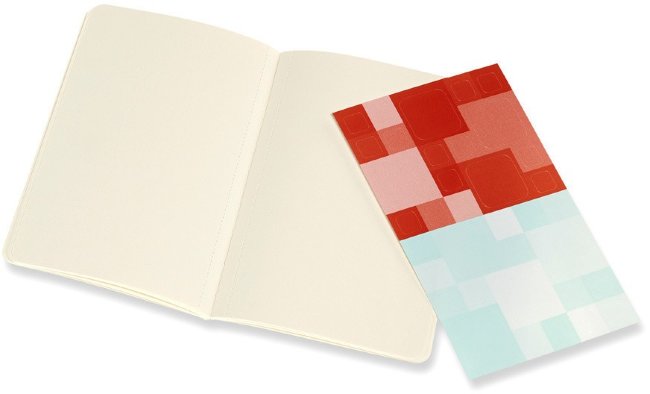 Блокнот Moleskine VOLANT Pocket, нелинованный, оранжевый, голубой (2шт)