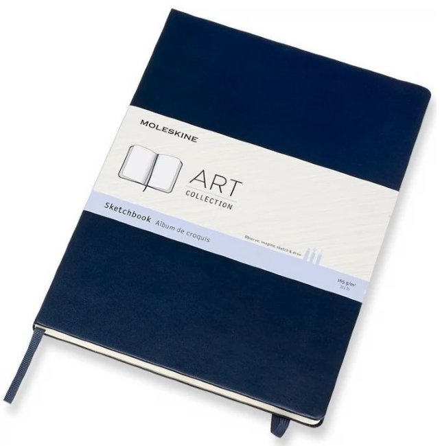 Блокнот для рисования Moleskine ART SKETCHBOOK A4 96стр. твердая обложка синий сапфир