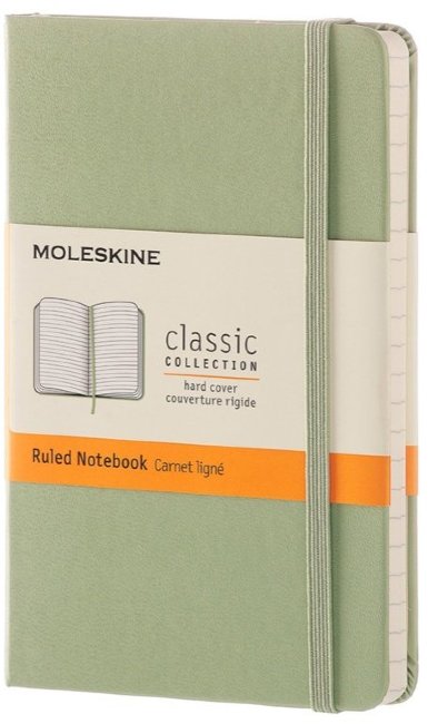 Блокнот Moleskine CLASSIC POCKET, линейка, зеленая ива Блокнот Moleskine CLASSIC POCKET, линейка, зеленая ива