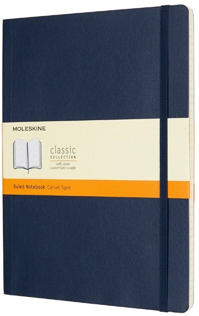Блокнот Moleskine CLASSIC SOFT, линейка, синий сапфир