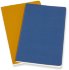 Блокнот Moleskine VOLANT Large, линейка, синий, желтый янтарный (2шт)
