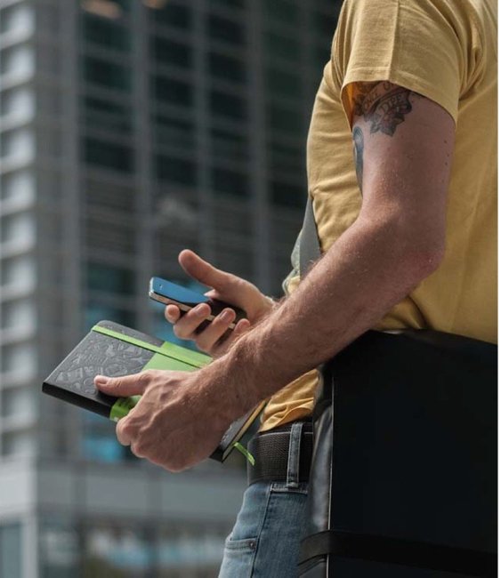 Блокнот Moleskine EVERNOTE SMART LARGE, линейка, черный