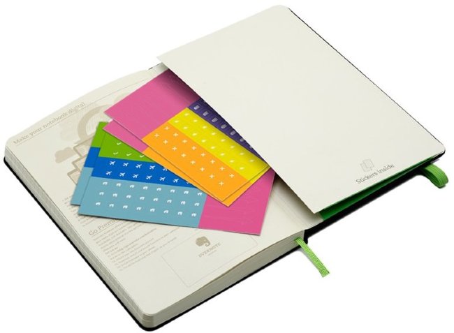Блокнот Moleskine EVERNOTE SMART LARGE, линейка, черный