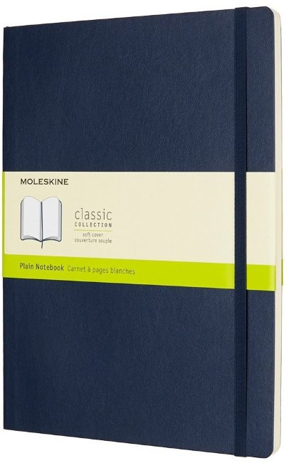 Блокнот Moleskine CLASSIC SOFT, нелинованный, синий сапфир