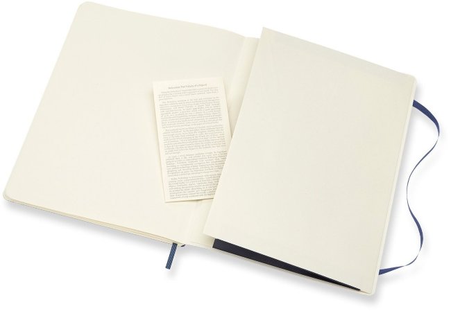 Блокнот Moleskine CLASSIC SOFT, нелинованный, синий сапфир