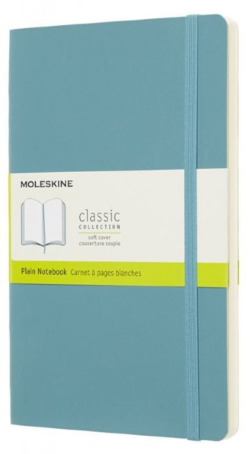 Блокнот Moleskine CLASSIC SOFT Large, нелинованный, голубой