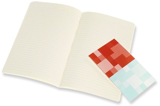 Блокнот Moleskine VOLANT Large, линейка, оранжевый, голубой (2шт)