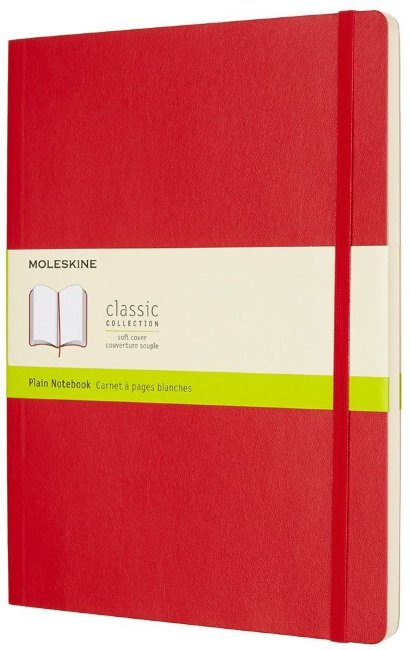 Блокнот Moleskine CLASSIC SOFT, нелинованный, красный