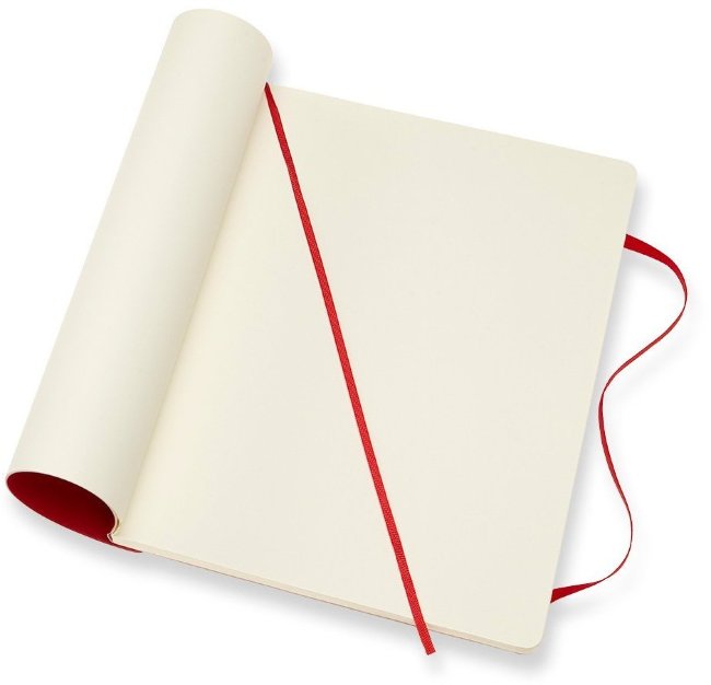 Блокнот Moleskine CLASSIC SOFT, нелинованный, красный