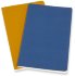 Блокнот Moleskine VOLANT Large, нелинованный, синий, желтый янтарный (2шт)