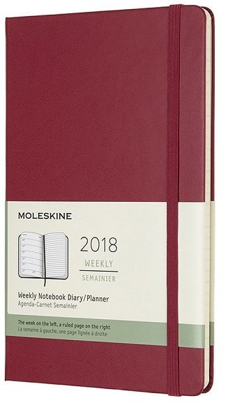 Еженедельник Moleskine CLASSIC WKNT LARGE, малиновый Еженедельник Moleskine CLASSIC WKNT LARGE, малиновый