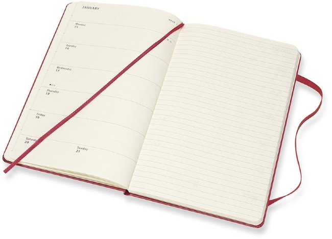Еженедельник Moleskine CLASSIC WKNT LARGE, малиновый Еженедельник Moleskine CLASSIC WKNT LARGE, малиновый