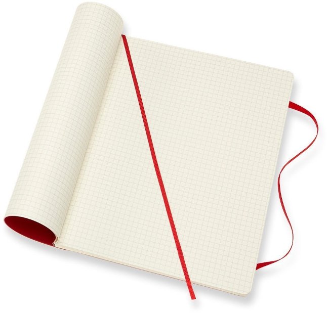 Блокнот Moleskine CLASSIC SOFT, клетка, красный
