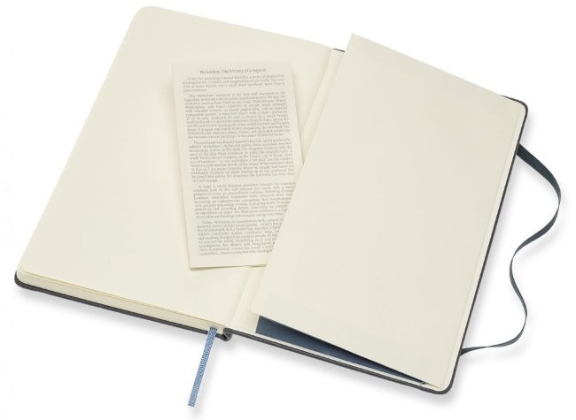 Блокнот Moleskine Limited Edition Leather Large, линейка, синий, подарочная коробка