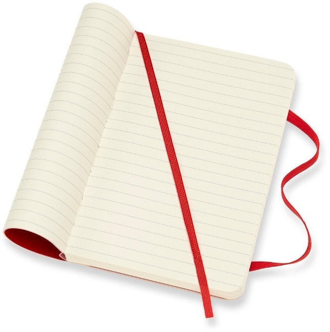 Блокнот Moleskine CLASSIC SOFT, линейка, красный