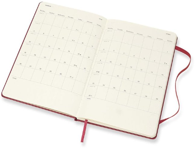 Еженедельник Moleskine CLASSIC WKNT POCKET, малиновый Еженедельник Moleskine CLASSIC WKNT POCKET, малиновый