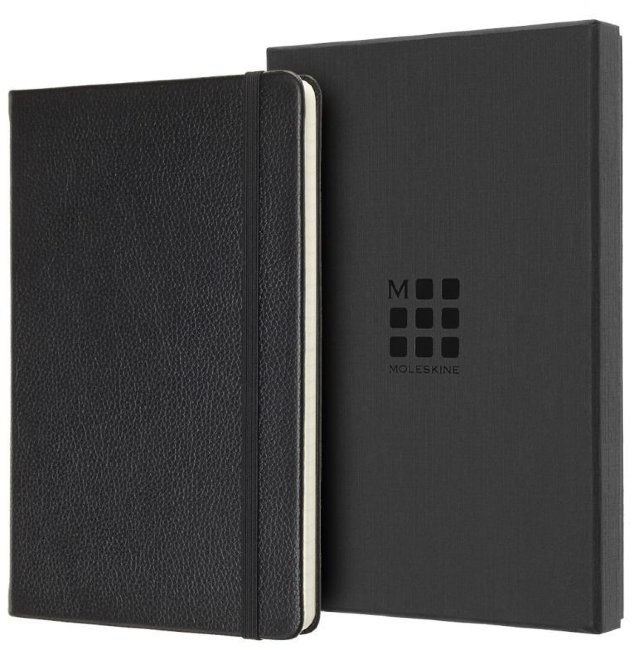 Блокнот Moleskine Limited Edition Leather Large, линейка, черный, подарочная коробка Блокнот Moleskine Limited Edition Leather Large, линейка, черный, подарочная коробка
