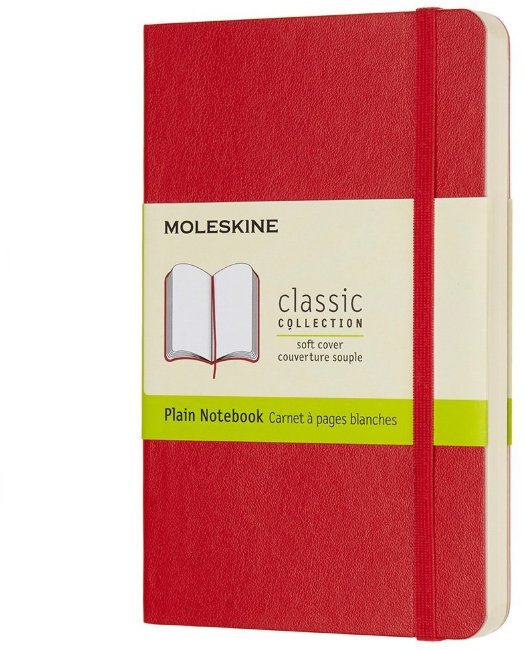 Блокнот Moleskine CLASSIC SOFT, нелинованный, красный
