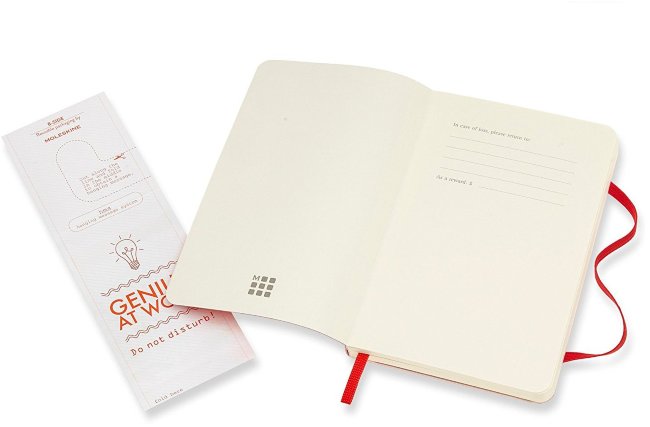 Блокнот Moleskine CLASSIC SOFT, нелинованный, красный