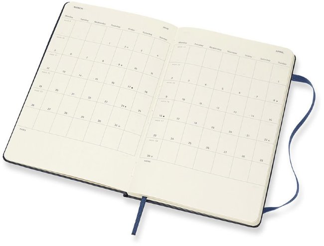 Еженедельник Moleskine CLASSIC WKNT POCKET, синий сапфир