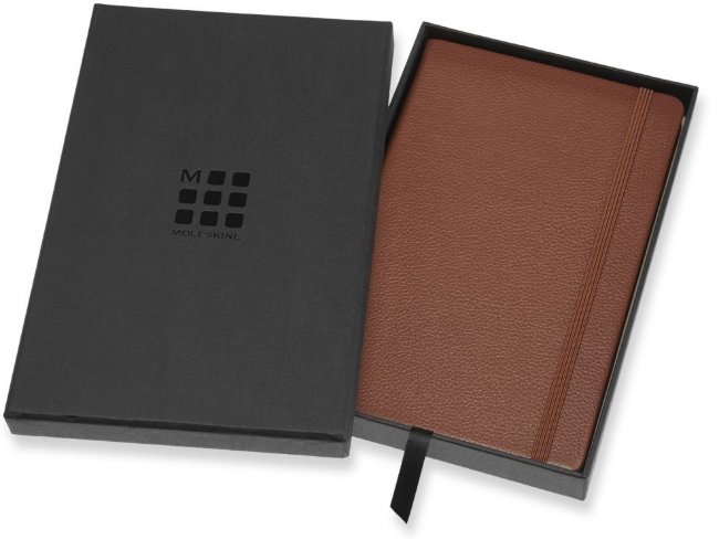 Блокнот Moleskine Limited Edition Leather Large, линейка, коричневый, подарочная коробка