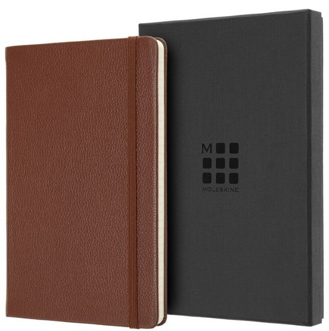 Блокнот Moleskine Limited Edition Leather Large, линейка, коричневый, подарочная коробка