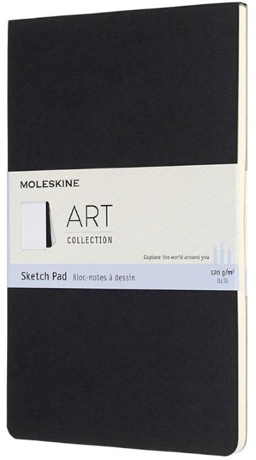 Блокнот для рисования Moleskine ART SOFT SKETCH PAD Large 130х210мм 48стр. мягкая обложка, черный Блокнот для рисования Moleskine ART SOFT SKETCH PAD Large 130х210мм 48стр. мягкая обложка, черный