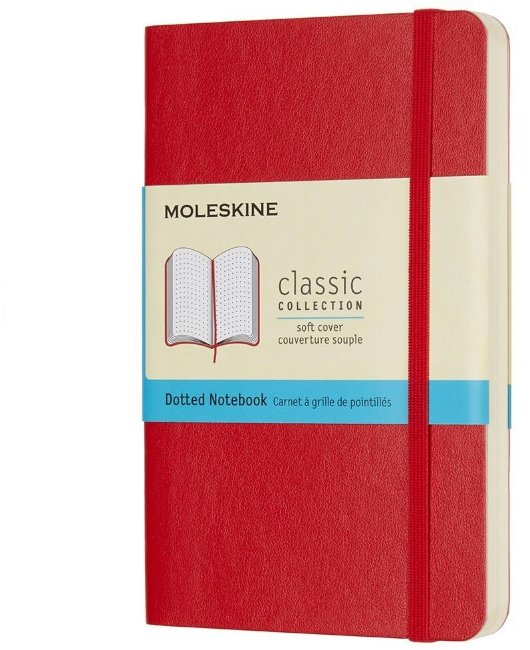 Блокнот Moleskine CLASSIC SOFT, пунктир, красный