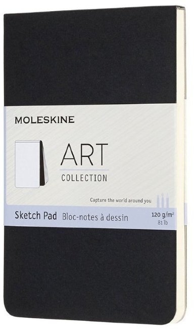 Блокнот для рисования Moleskine ART SOFT SKETCH PAD Pocket 90x140мм 48стр. мягкая обложка, черный Блокнот для рисования Moleskine ART SOFT SKETCH PAD Pocket 90x140мм 48стр. мягкая обложка, черный