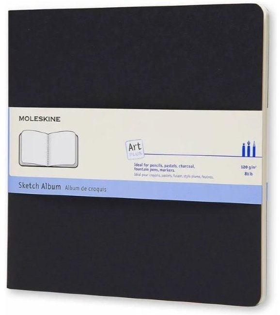 Блокнот для рисования Moleskine ART CAHIER SKETCH ALBUM 190x190мм обложка картон 88стр, черный Блокнот для рисования Moleskine ART CAHIER SKETCH ALBUM 190x190мм обложка картон 88стр, черный