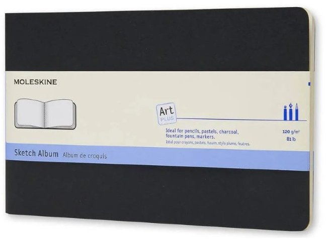 Блокнот для рисования Moleskine ART CAHIER SKETCH ALBUM Large 130х210мм обложка картон 88стр, черный Блокнот для рисования Moleskine ART CAHIER SKETCH ALBUM Large 130х210мм обложка картон 88стр, черный