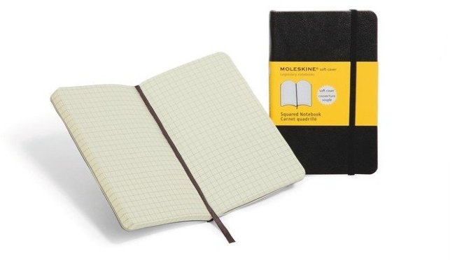 Блокнот Moleskine CLASSIC SOFT, клетка, черный