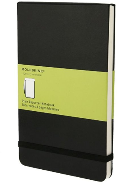 Блокнот Moleskine REPORTER, нелинованный, черный
