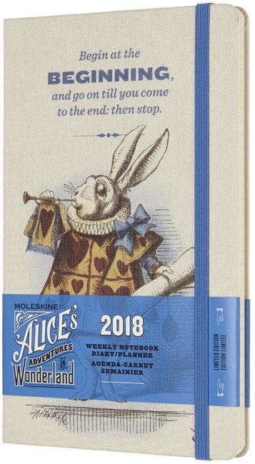 Еженедельник Moleskine ALICE IN WONDERLAND WKNT LE, белый