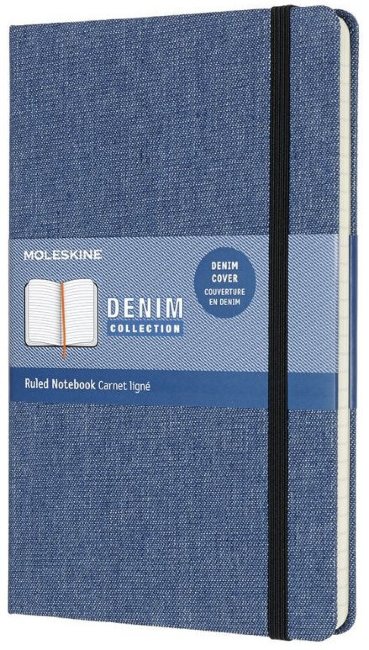 Блокнот Moleskine Limited Edition Denim Large, antwerp blue, линейка
