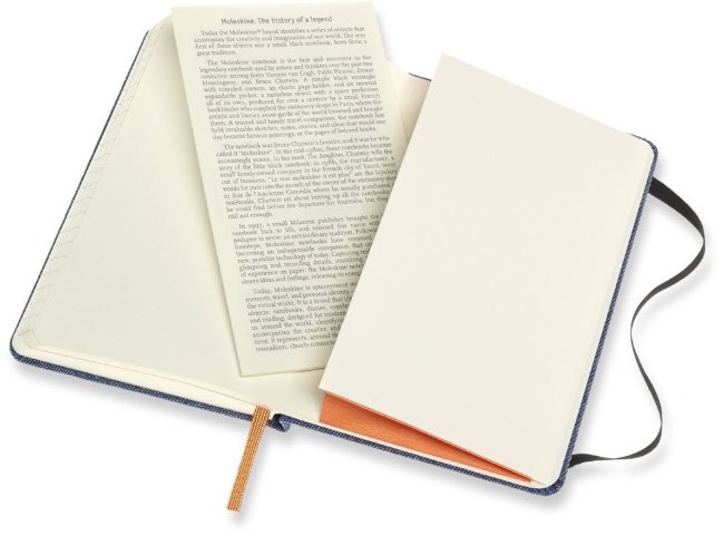 Блокнот Moleskine Limited Edition Denim Pocket, antwerp blue, линейка