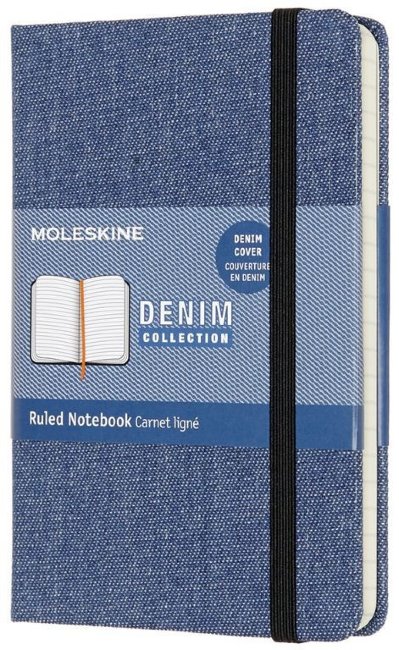Блокнот Moleskine Limited Edition Denim Pocket, antwerp blue, линейка