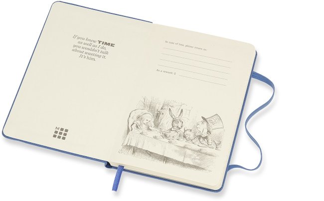 Еженедельник Moleskine ALICE IN WONDERLAND WKNT POCKET LE, синий