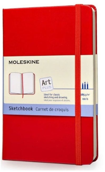 Блокнот для рисования Moleskine ART SKETCHBOOK Large 130х210мм 104стр. твердая обложка, красный Блокнот для рисования Moleskine ART SKETCHBOOK Large 130х210мм 104стр. твердая обложка, красный