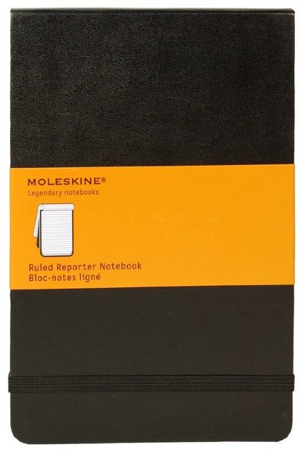 Блокнот Moleskine REPORTER SOFT, линейка, черный
