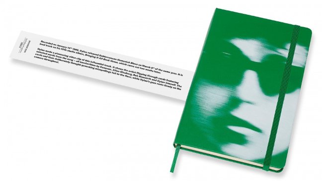 Блокнот Moleskine Limited Edition Bob Dylon Large, линейка, зеленый