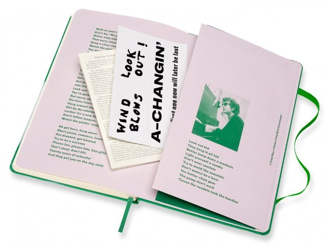 Блокнот Moleskine Limited Edition Bob Dylon Large, линейка, зеленый