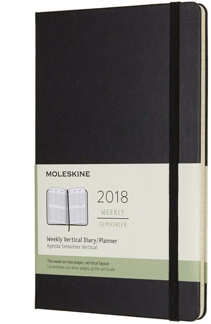 Еженедельник Moleskine CLASSIC WKLY VERTICAL LARGE, черный Еженедельник Moleskine CLASSIC WKLY VERTICAL LARGE, черный