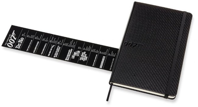 Блокнот Moleskine Limited Edition James Bond Large, carbon, линейка  Блокнот Moleskine Limited Edition James Bond Large, carbon, линейка